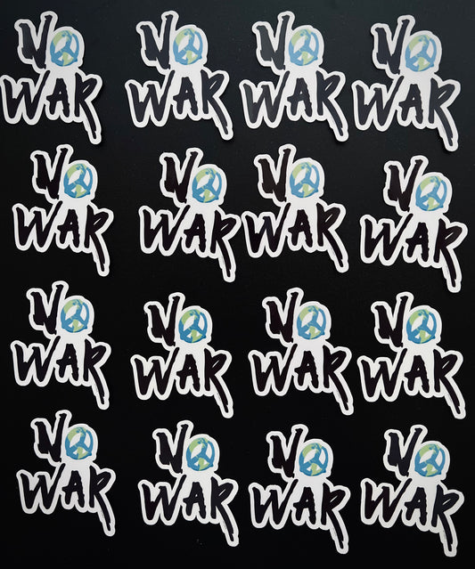 «No War” sticker
