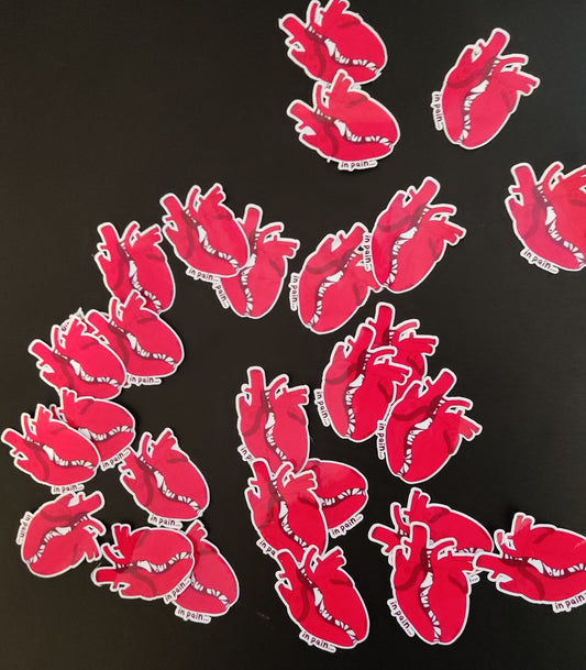 "In Pain" sticker