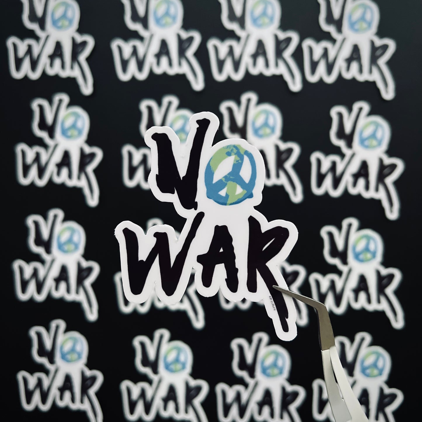 «No War” sticker