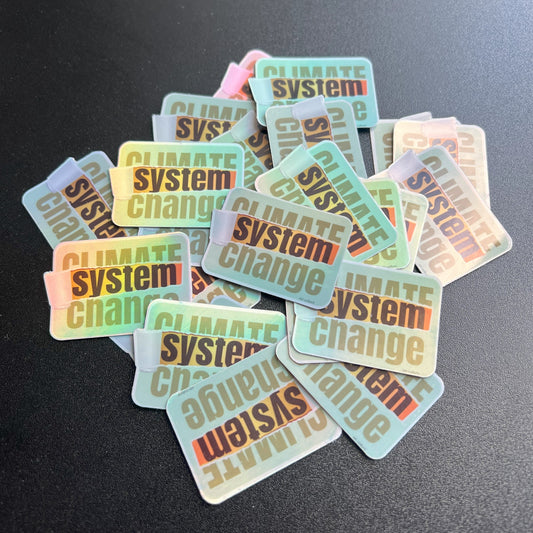 "SYSTEM CHANGE" sticker
